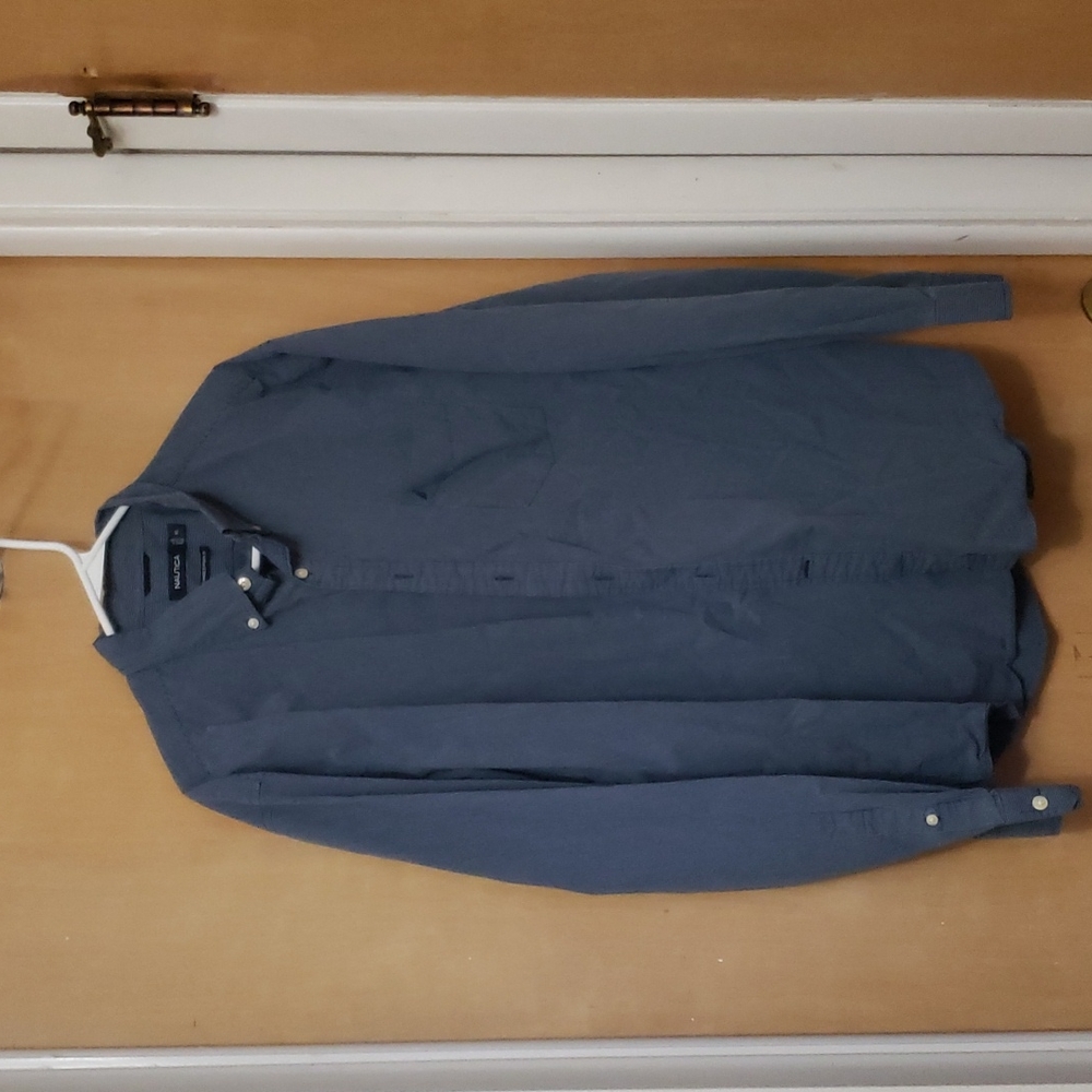 Nautica men's long sleeved button up shirt, casual, career, professional XL